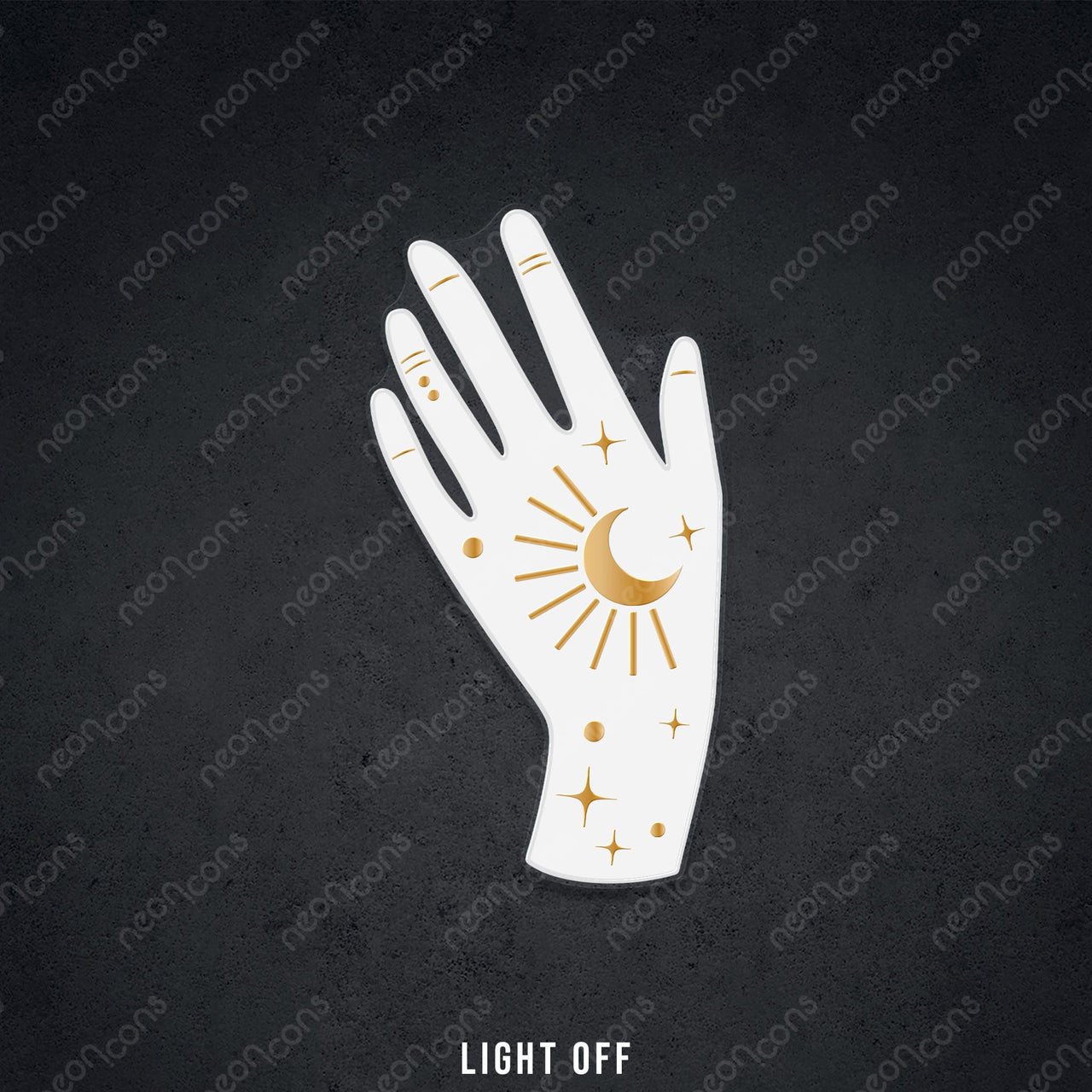 "Palm Reader" LED Neon x Print x Reflective Acrylic by Neon Icons