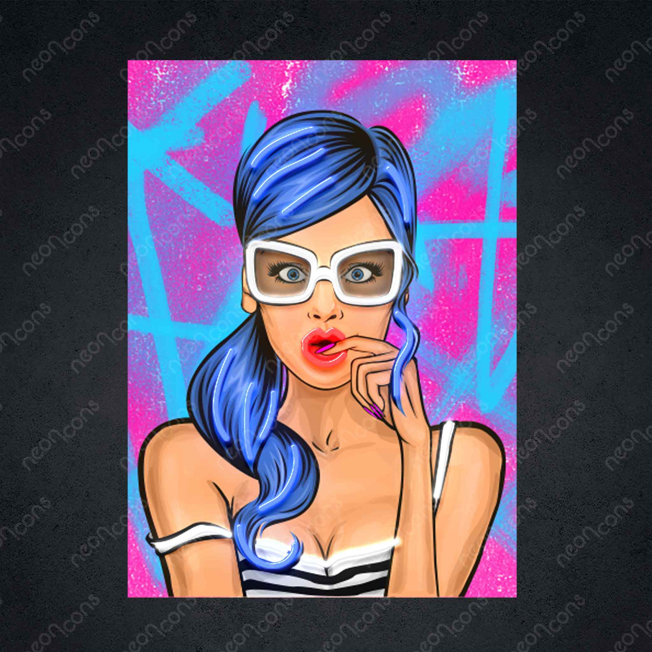 "Pin Up Ladies" LED Neon x Print 60cm (2ft) / LED Neon / Option 1 by Neon Icons