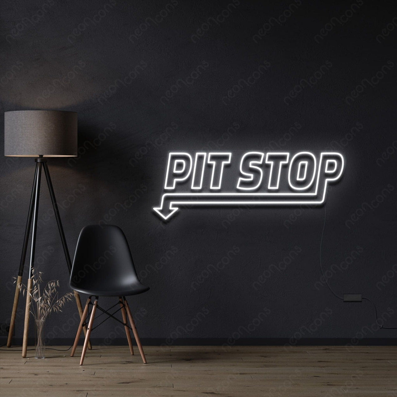 "PitStop" Neon Sign by Neon Icons