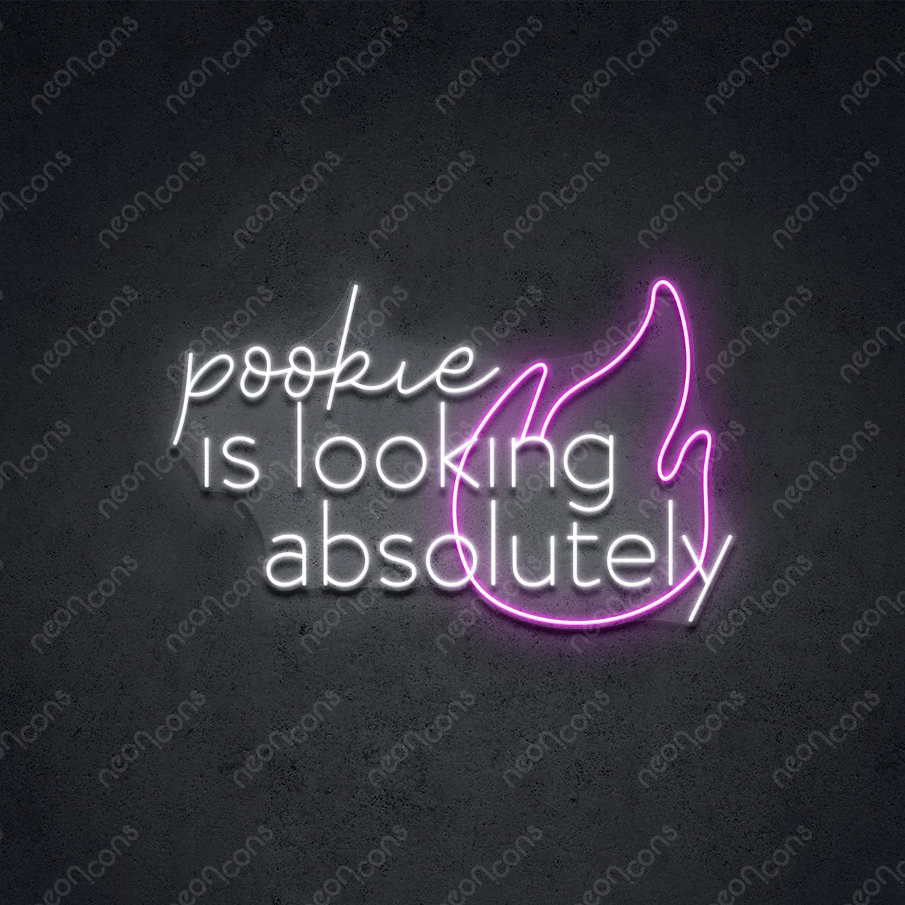 "Pookie Is Fire" LED Neon 45cm (1.5ft) / Pink / LED Neon by Neon Icons