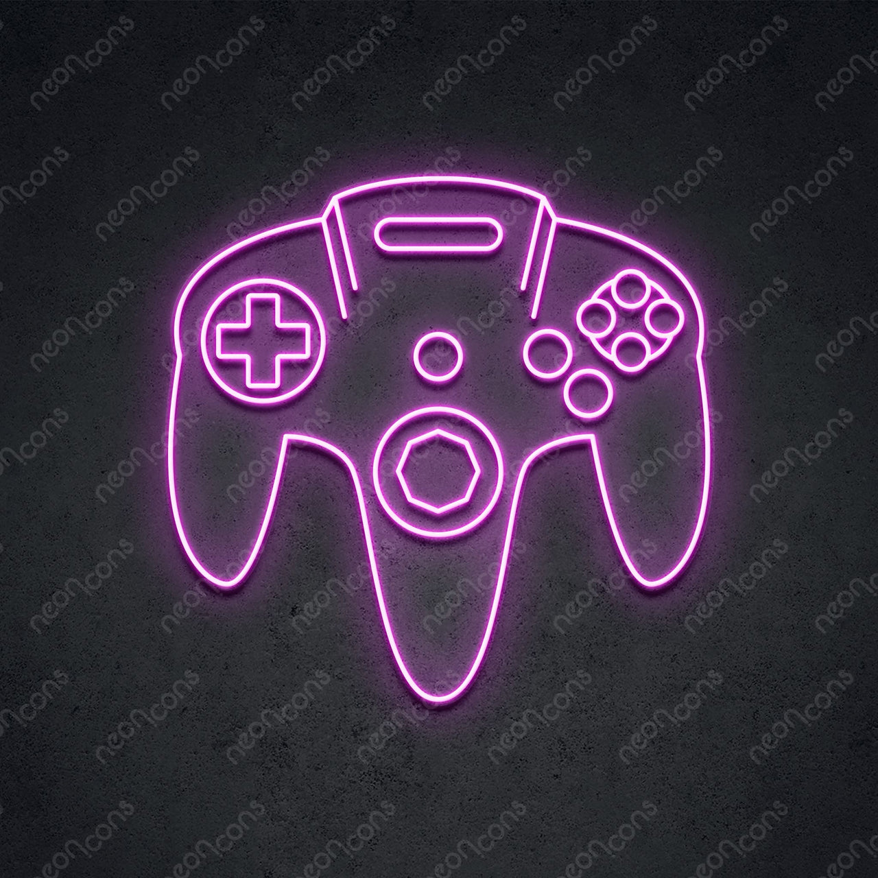 "Retro Controller" Neon Sign 2ft x 2ft / Pink / LED Neon by Neon Icons