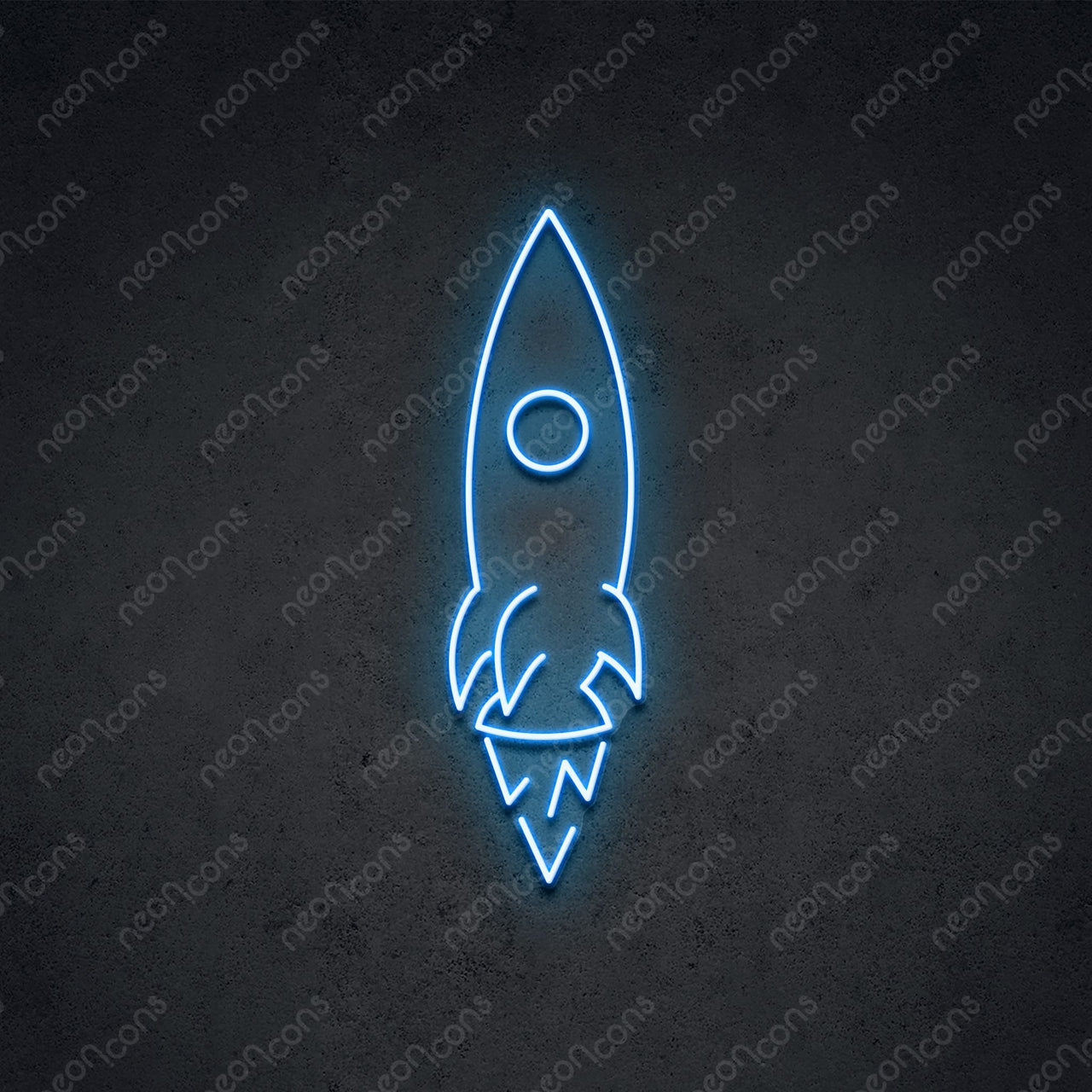 "Rocketship" LED Neon 45cm (1.5ft) / Ice Blue / LED Neon by Neon Icons