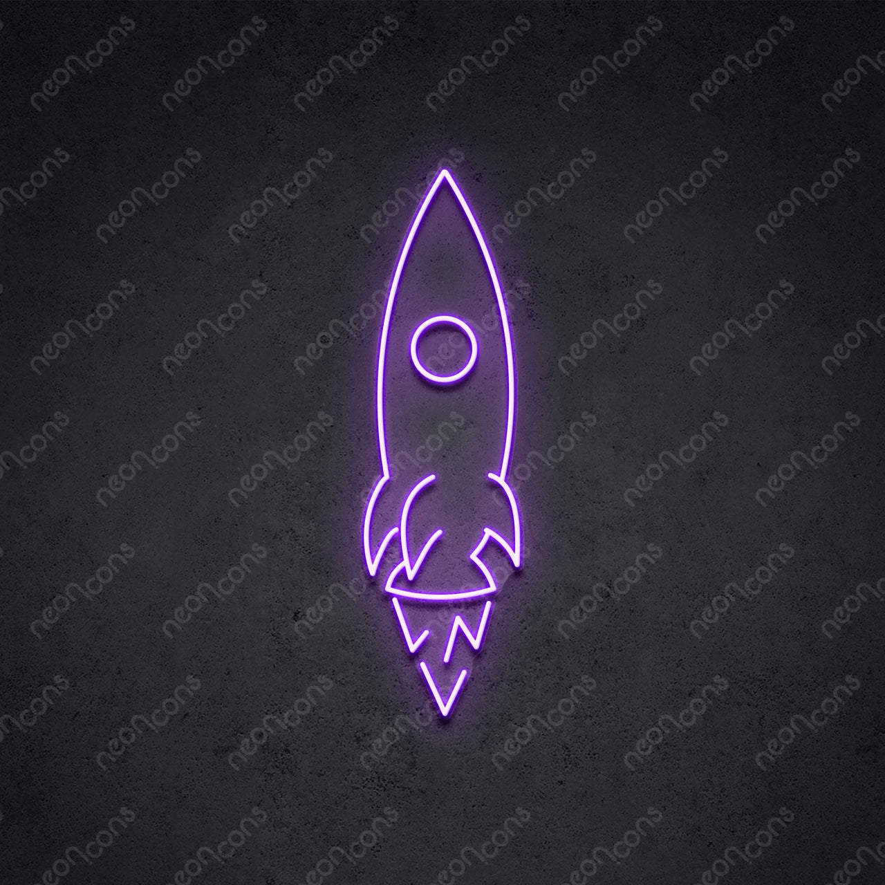 "Rocketship" LED Neon 45cm (1.5ft) / Purple / LED Neon by Neon Icons