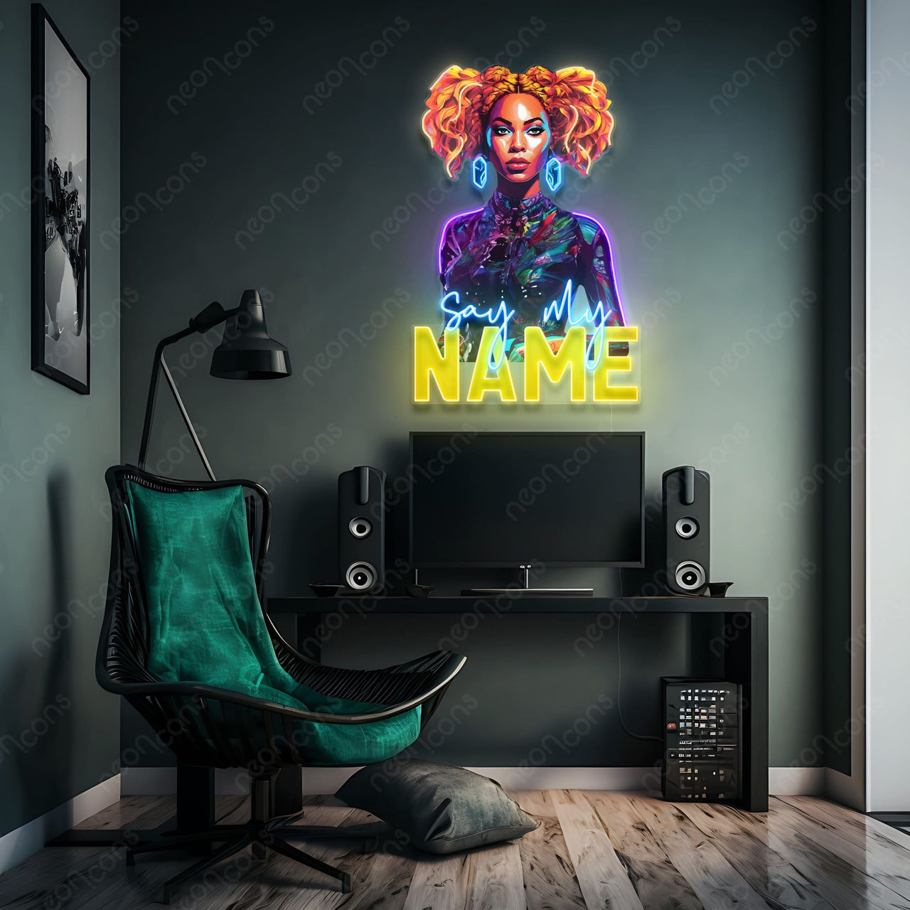 "Say My Name" Neon x Acrylic Artwork by Neon Icons