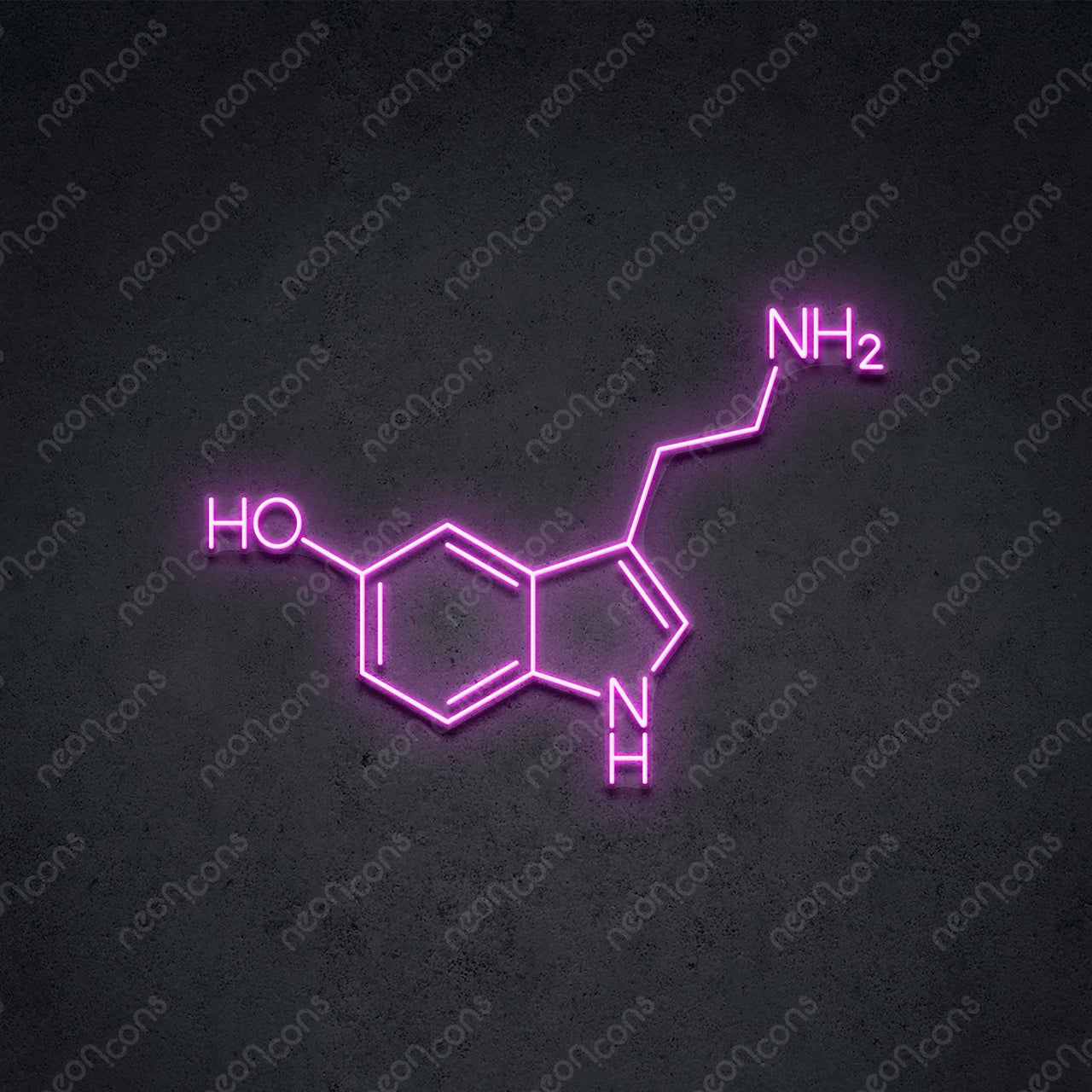 "Serotonin Molecule" LED Neon 60cm (2ft) / Pink / LED Neon by Neon Icons