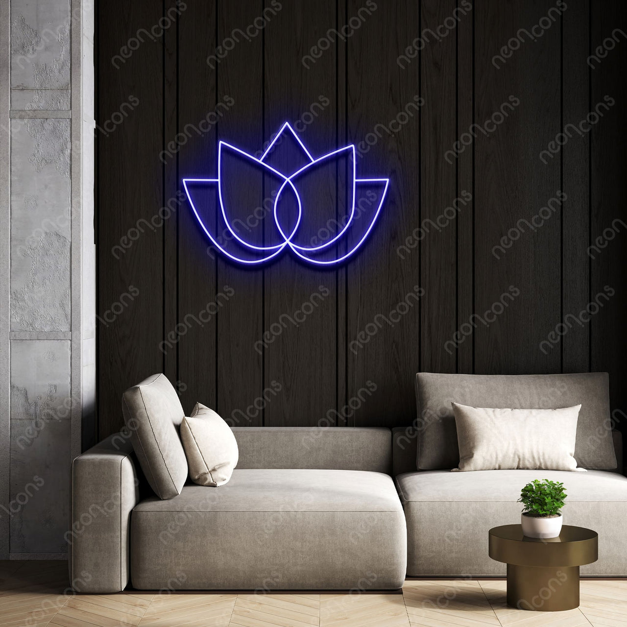 "Simple Lotus" LED Neon by Neon Icons