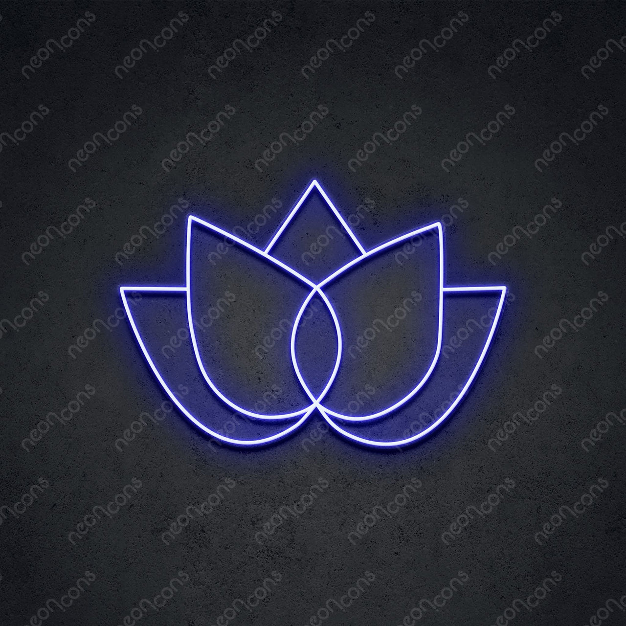 "Simple Lotus" LED Neon 45cm (1.5ft) / Blue / LED Neon by Neon Icons