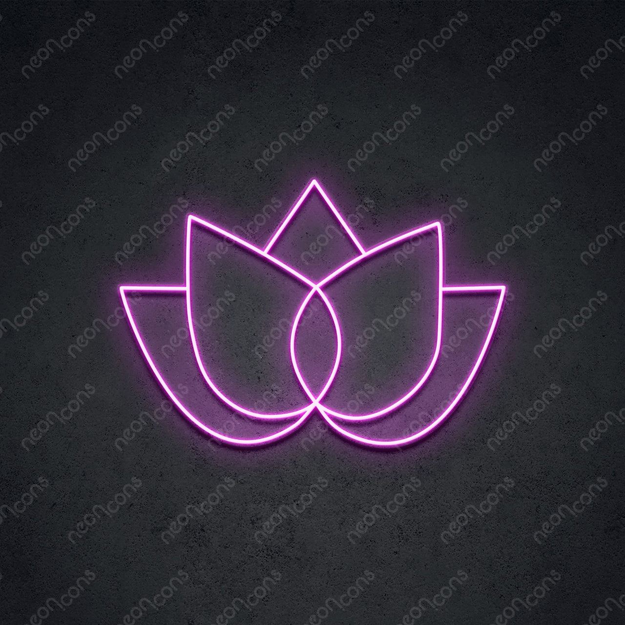 "Simple Lotus" LED Neon 45cm (1.5ft) / Pink / LED Neon by Neon Icons