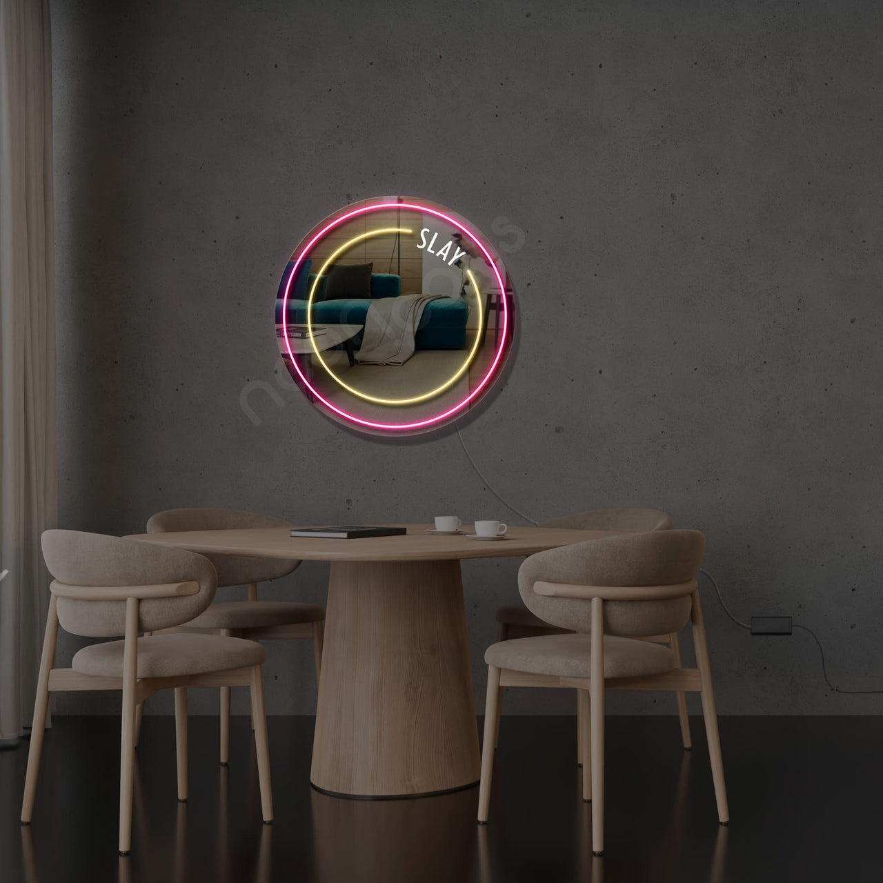 "Slay" LED Neon x Acrylic Mirror by Neon Icons