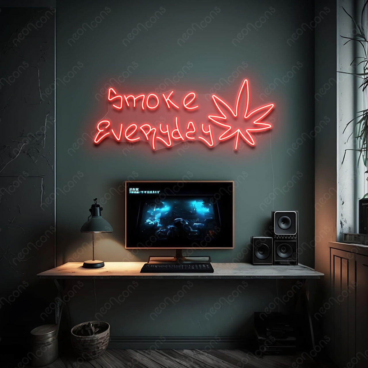 "Smoke Weed Everyday" Neon Sign by Neon Icons