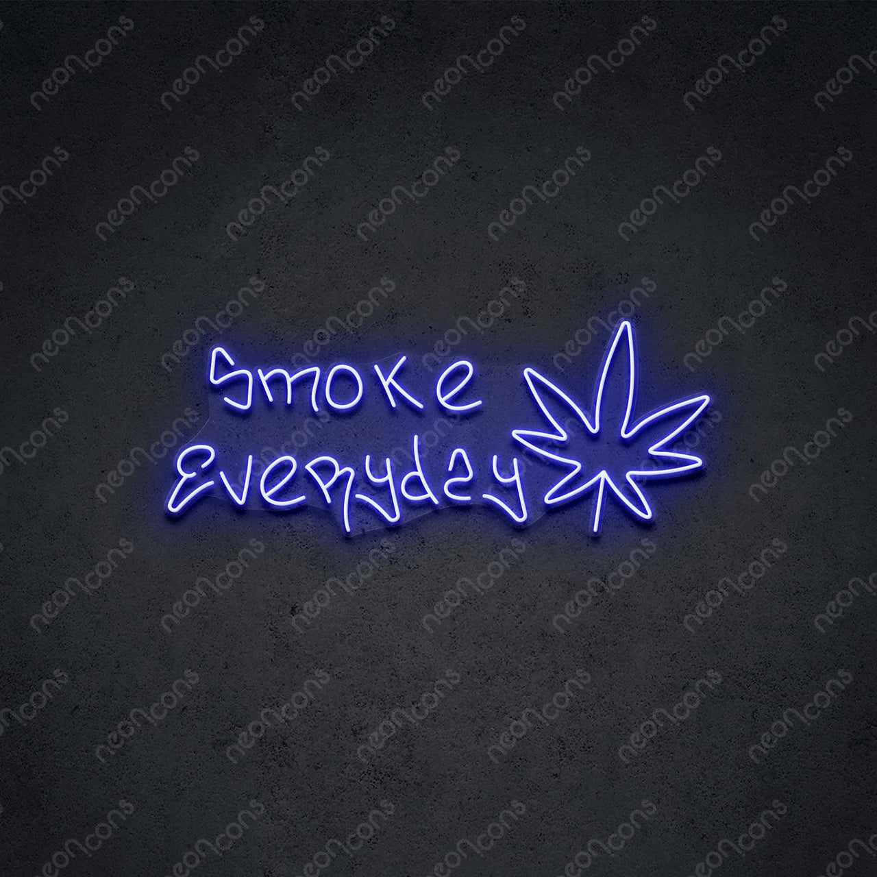 "Smoke Weed Everyday" Neon Sign 60cm (2ft) / Blue / LED Neon by Neon Icons