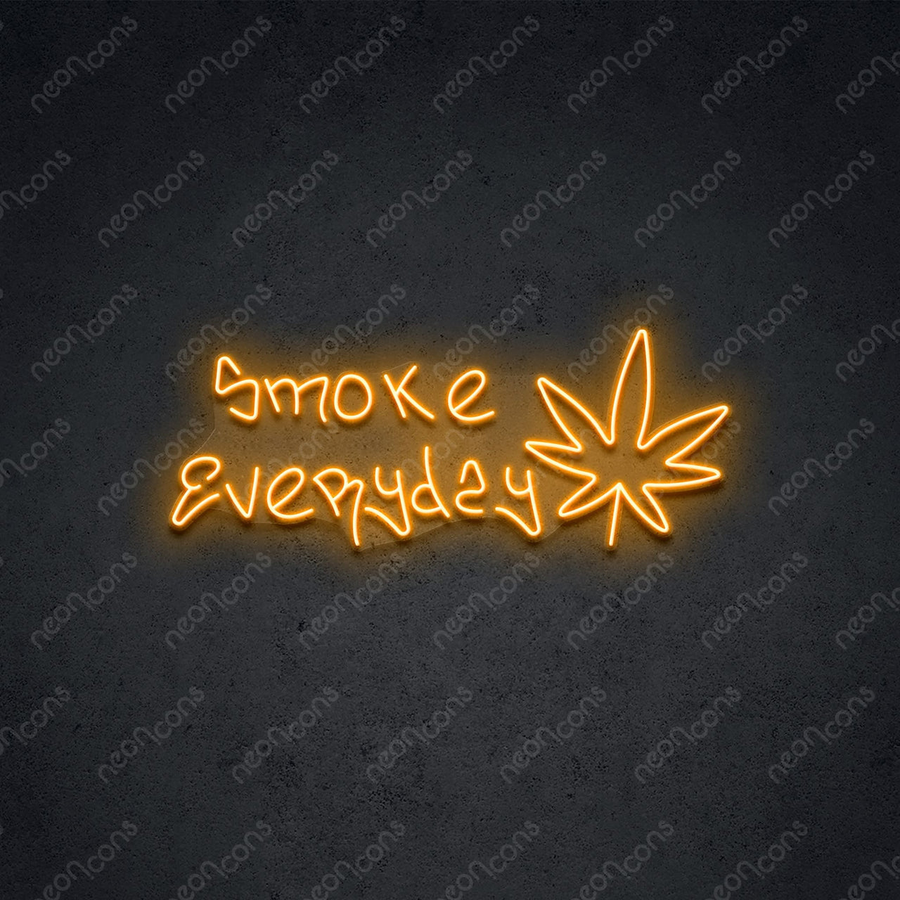 "Smoke Weed Everyday" Neon Sign 60cm (2ft) / Orange / LED Neon by Neon Icons