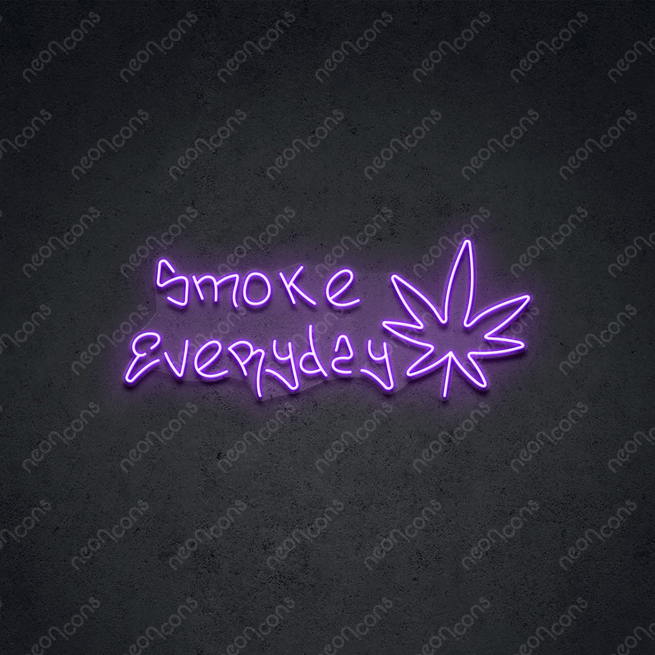 "Smoke Weed Everyday" Neon Sign 60cm (2ft) / Purple / LED Neon by Neon Icons