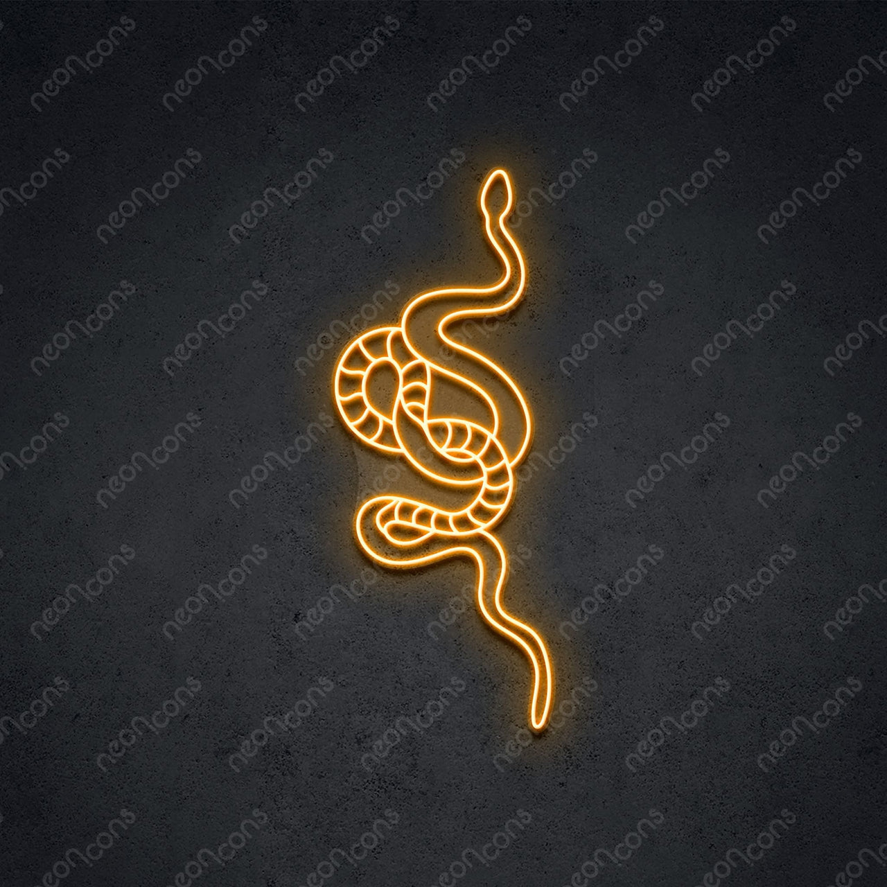 "Snake" LED Neon 90cm (3ft) / Orange / LED Neon by Neon Icons