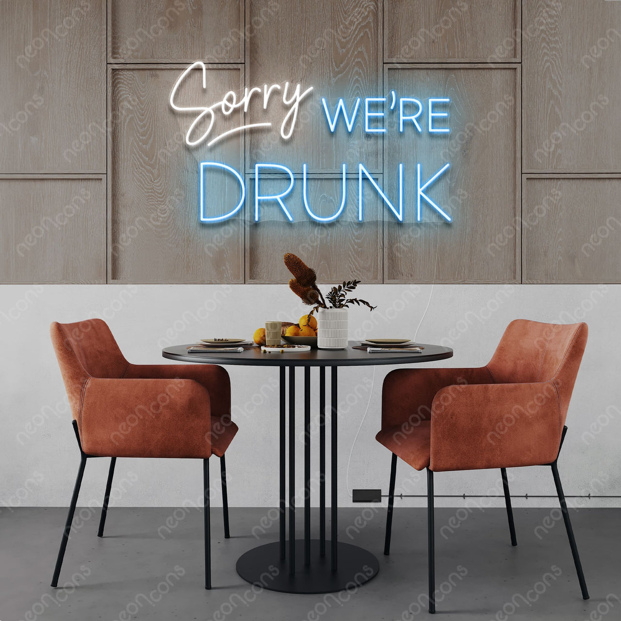 "Sorry We're Drunk" LED Neon by Neon Icons