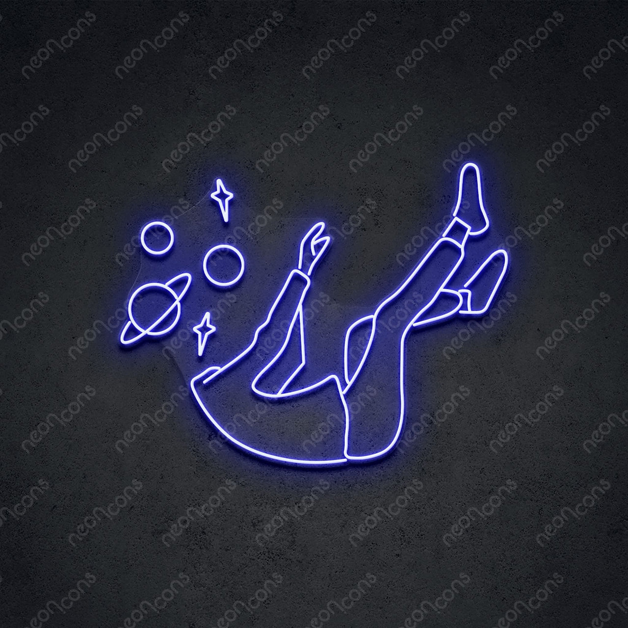 "Space Head" LED Neon 60cm (2ft) / Blue / LED Neon by Neon Icons