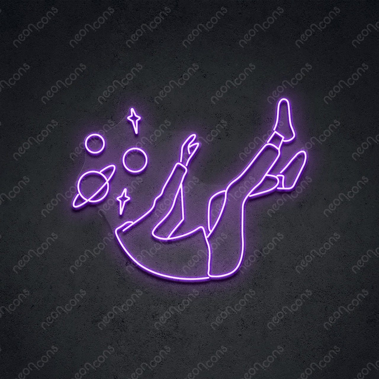 "Space Head" LED Neon 60cm (2ft) / Purple / LED Neon by Neon Icons