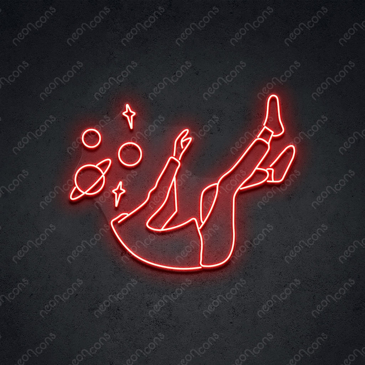 "Space Head" LED Neon 60cm (2ft) / Red / LED Neon by Neon Icons