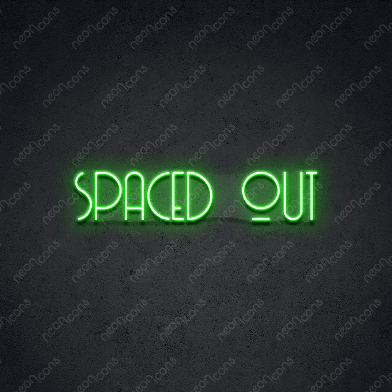 "Spaced Out" LED Neon 60cm (2ft) / Green / LED Neon by Neon Icons