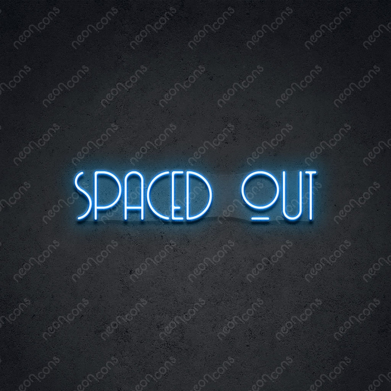 "Spaced Out" LED Neon 60cm (2ft) / Ice Blue / LED Neon by Neon Icons