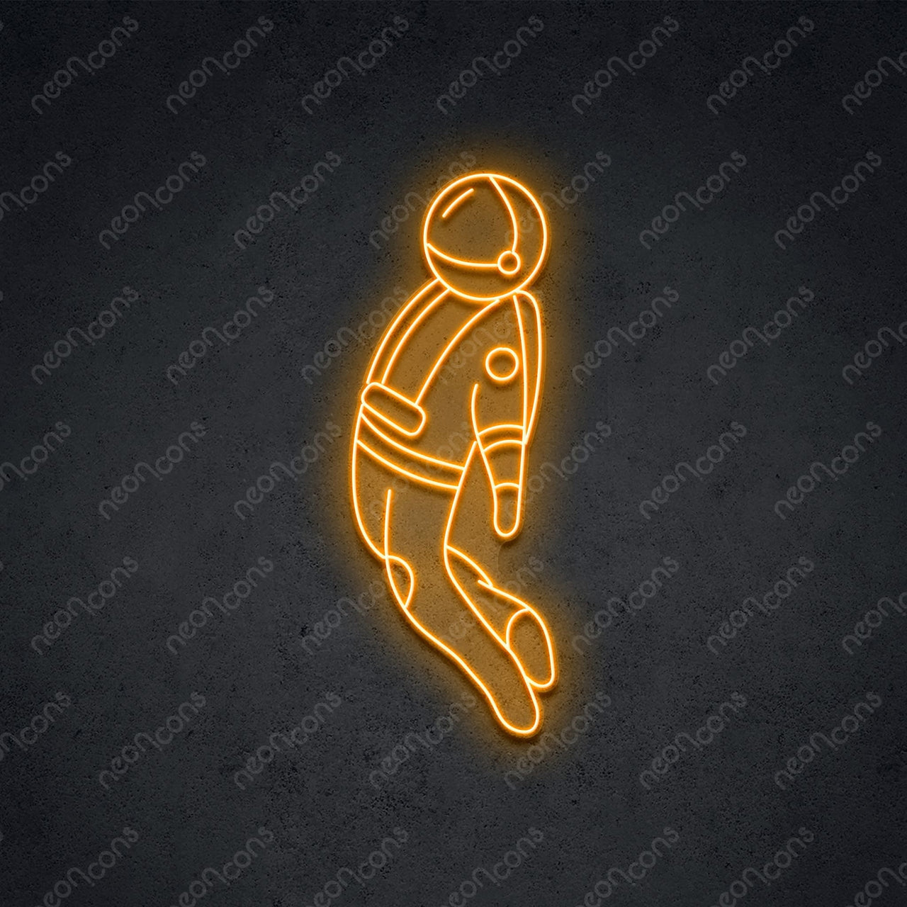 "Spaceman" LED Neon 60cm (2ft) / Orange / LED Neon by Neon Icons