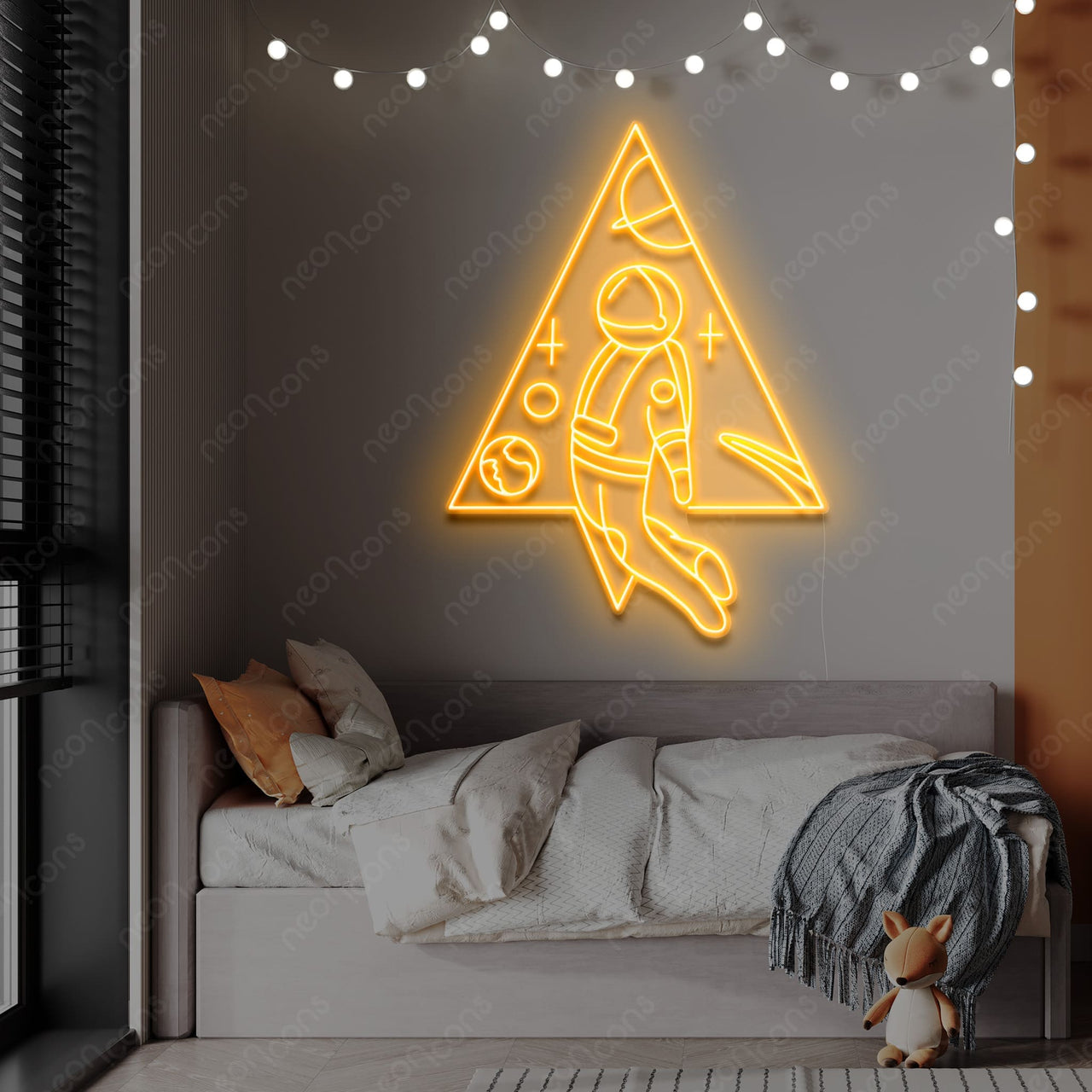 "Spaceman Triangle" LED Neon by Neon Icons