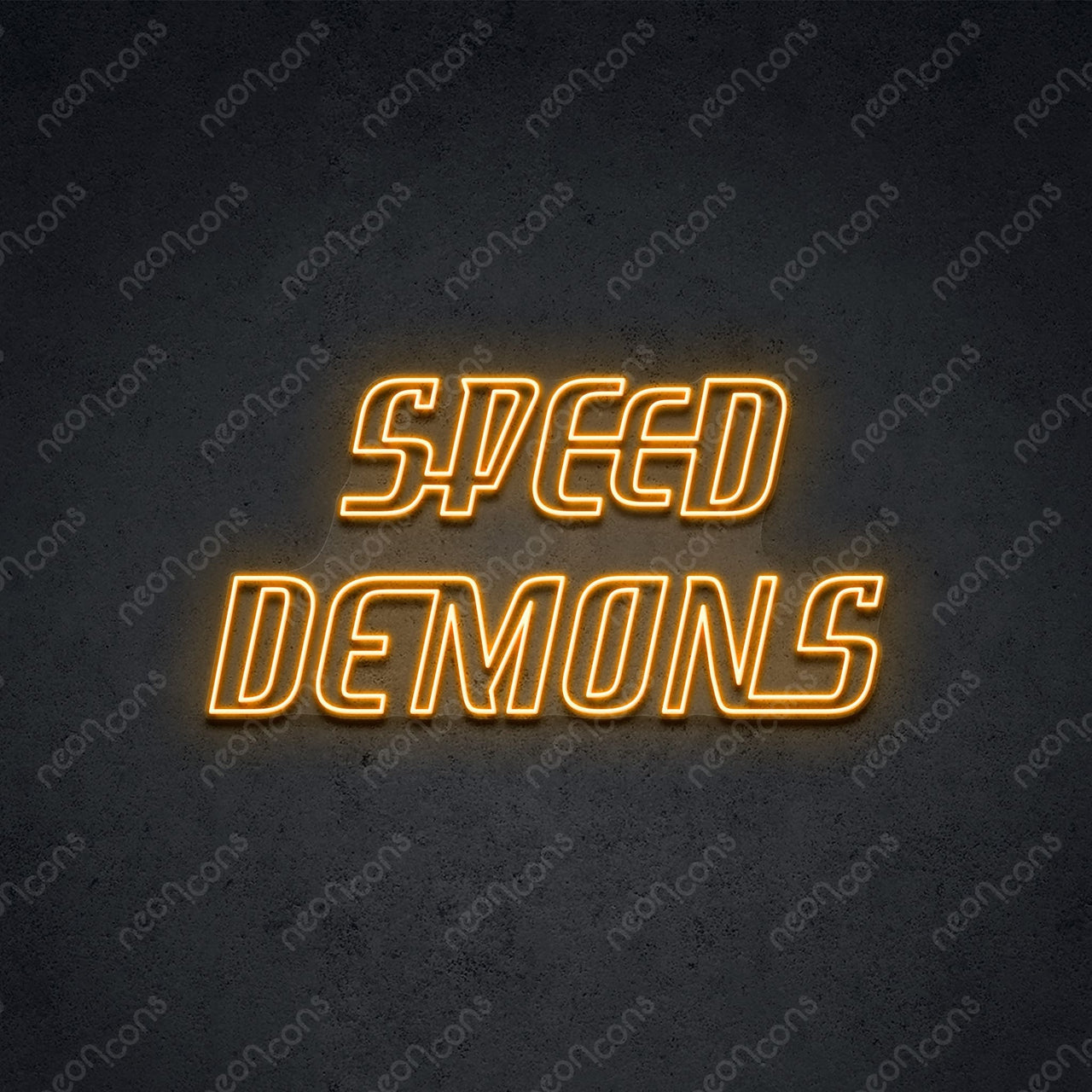 "Speed Demons" LED Neon 90cm (3ft) / Orange / LED Neon by Neon Icons