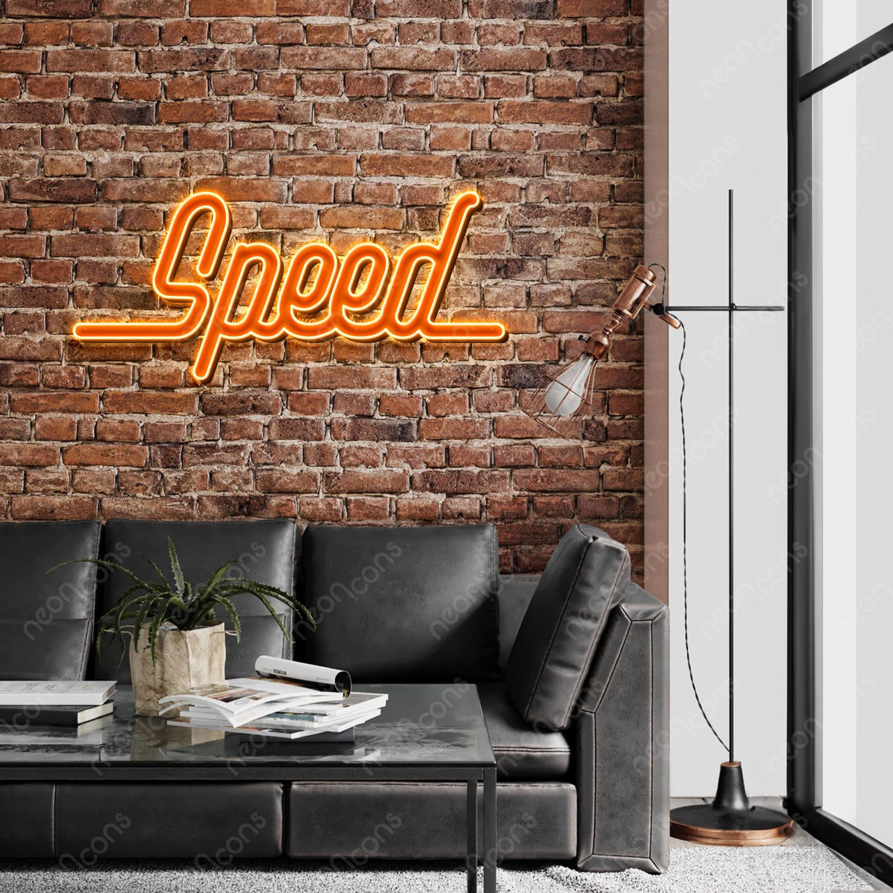 "Speed" LED Neon x Print by Neon Icons