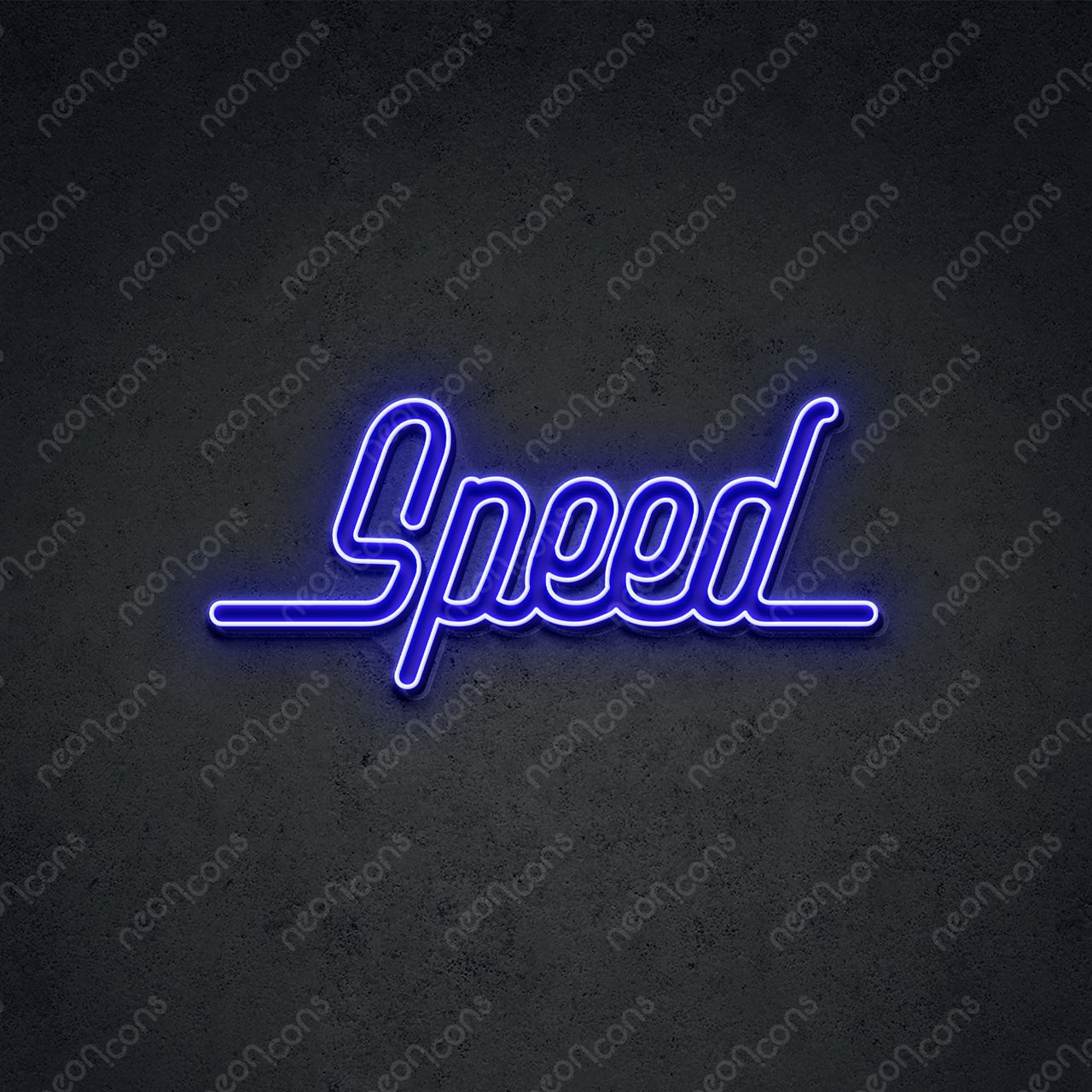 "Speed" LED Neon x Print 75cm (2.5ft) / Blue / LED Neon x Print by Neon Icons