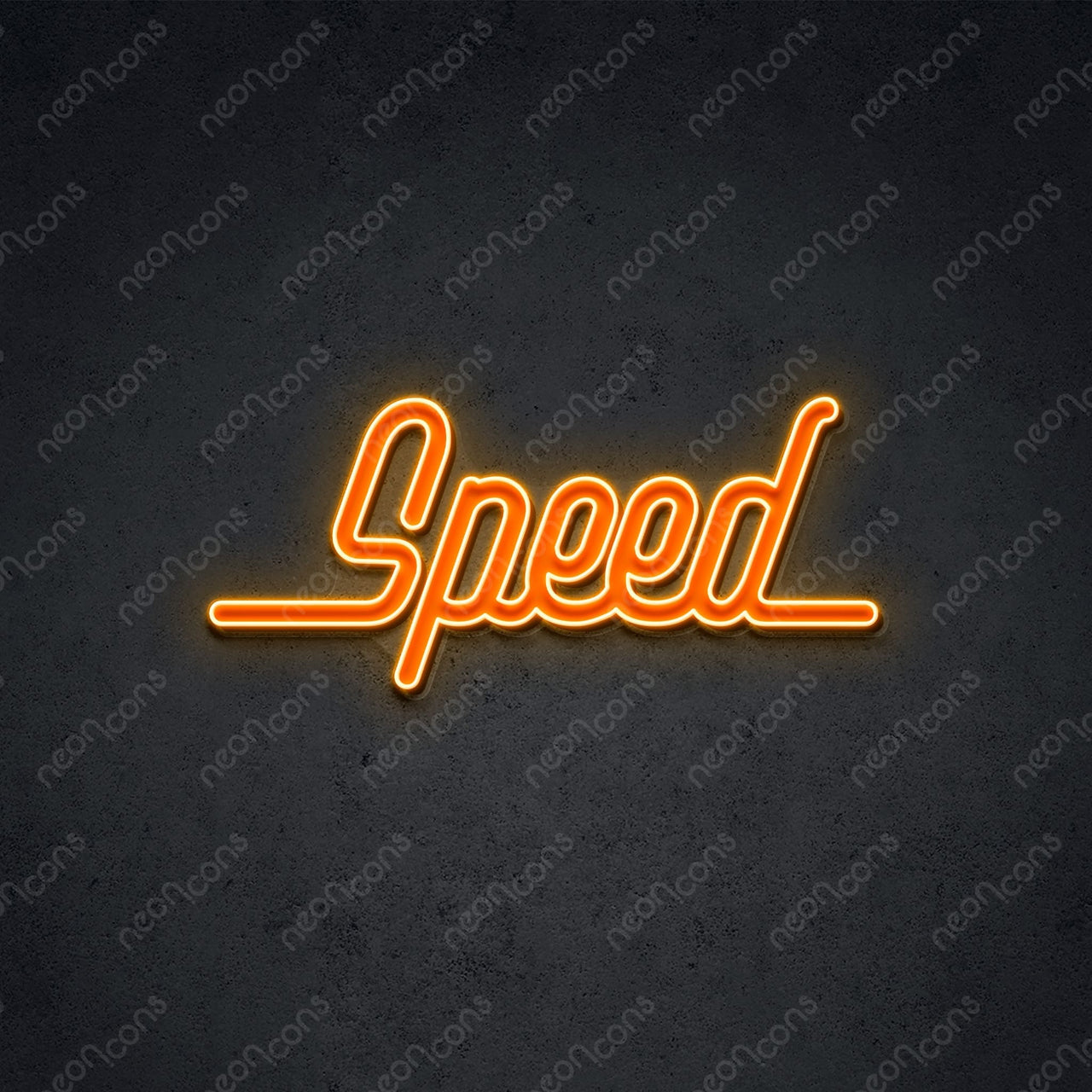 "Speed" LED Neon x Print 75cm (2.5ft) / Orange / LED Neon x Print by Neon Icons