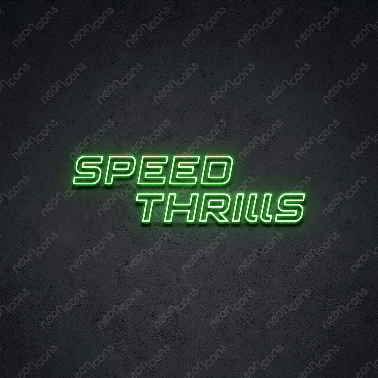 "Speed Thrills" LED Neon 90cm (3ft) / Green / LED Neon by Neon Icons