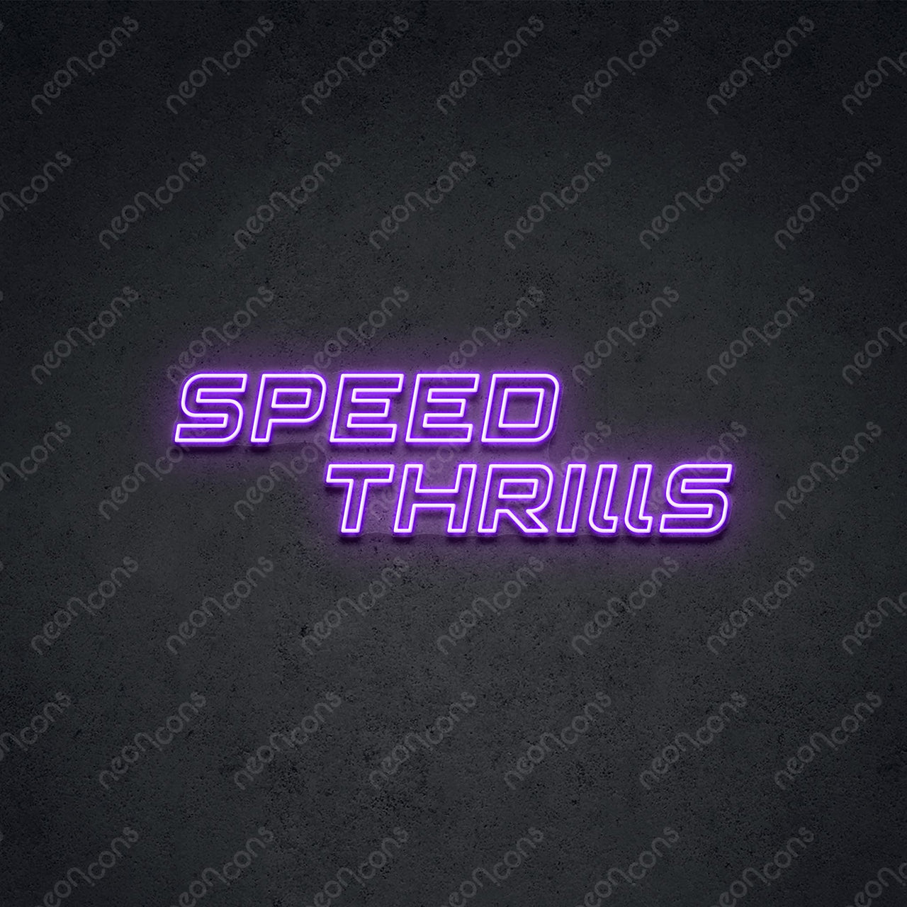 "Speed Thrills" LED Neon 90cm (3ft) / Purple / LED Neon by Neon Icons