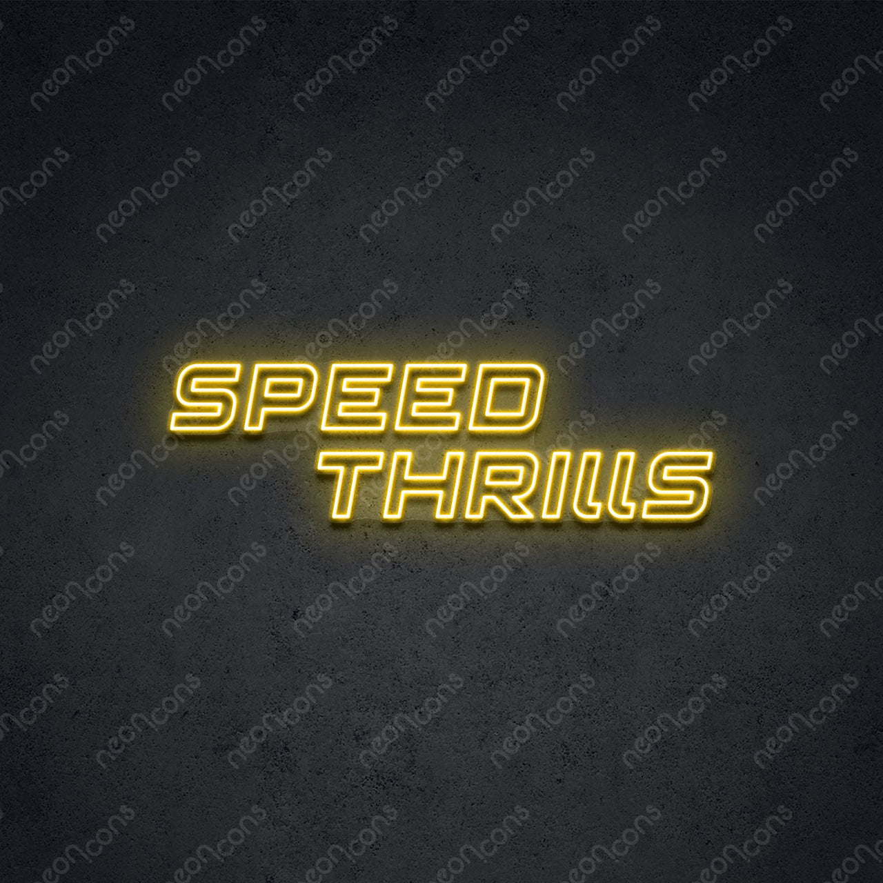 "Speed Thrills" LED Neon 90cm (3ft) / Yellow / LED Neon by Neon Icons