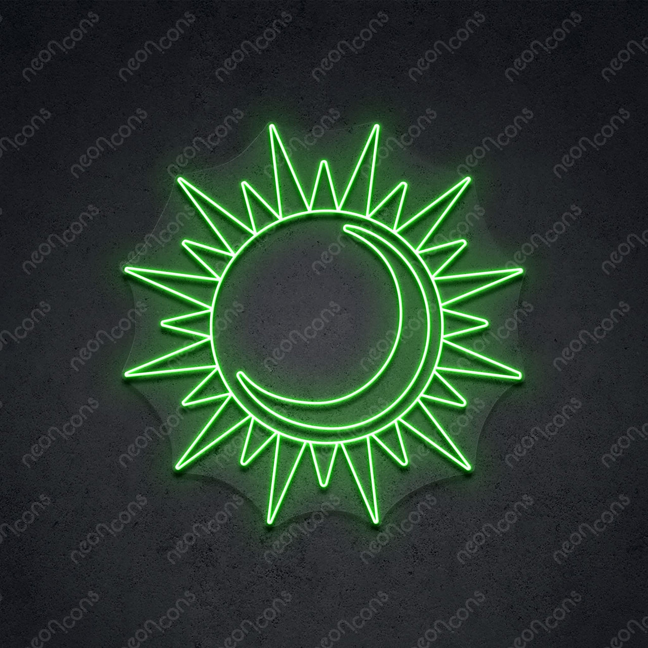 "Sun & Moon" LED Neon 60cm (2ft) / Green / LED Neon by Neon Icons