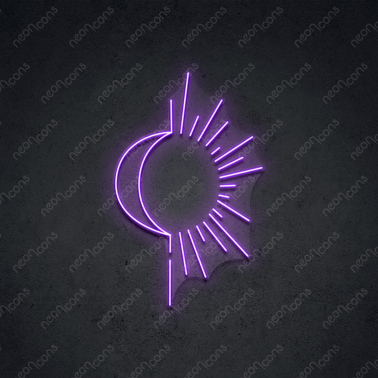 "Sunshine & Moonshine" LED Neon 60cm (2ft) / Purple / LED Neon by Neon Icons