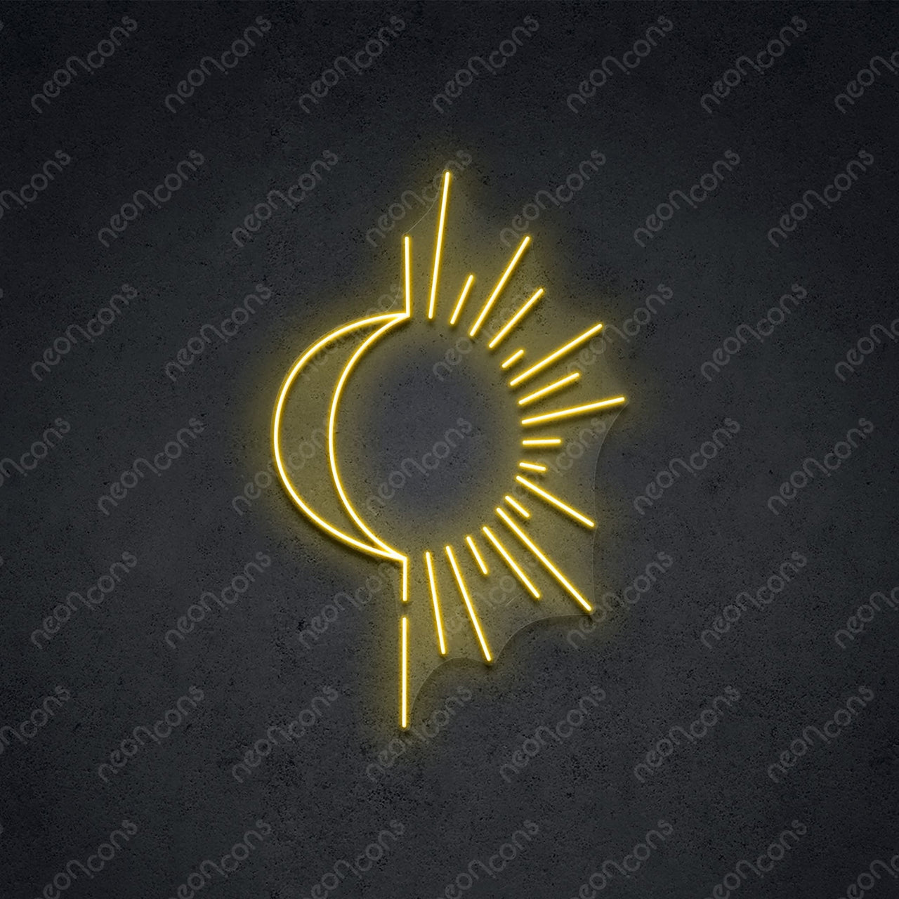 "Sunshine & Moonshine" LED Neon 60cm (2ft) / Yellow / LED Neon by Neon Icons