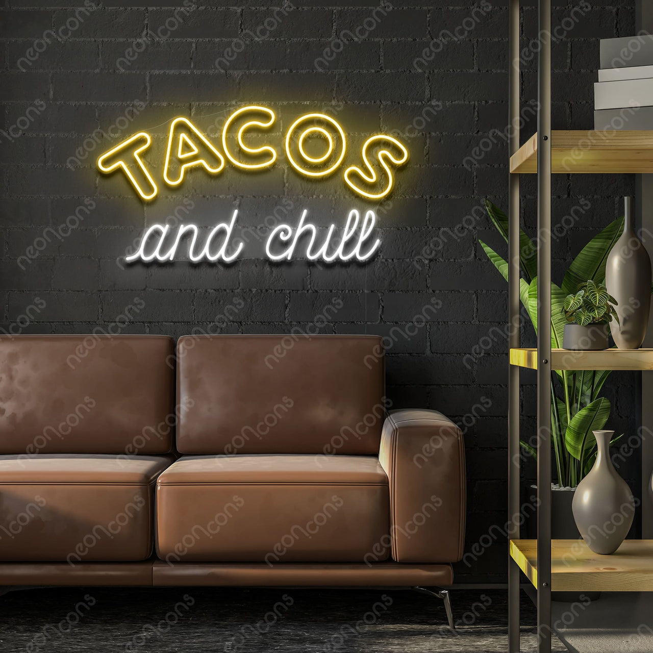 "Tacos and Chill" LED Neon by Neon Icons