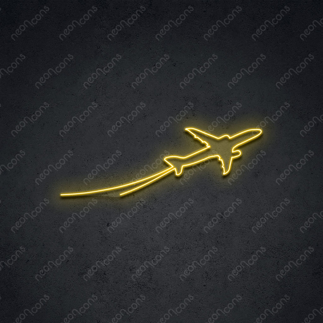 "Take Off" LED Neon 90cm (3ft) / Yellow / LED Neon by Neon Icons