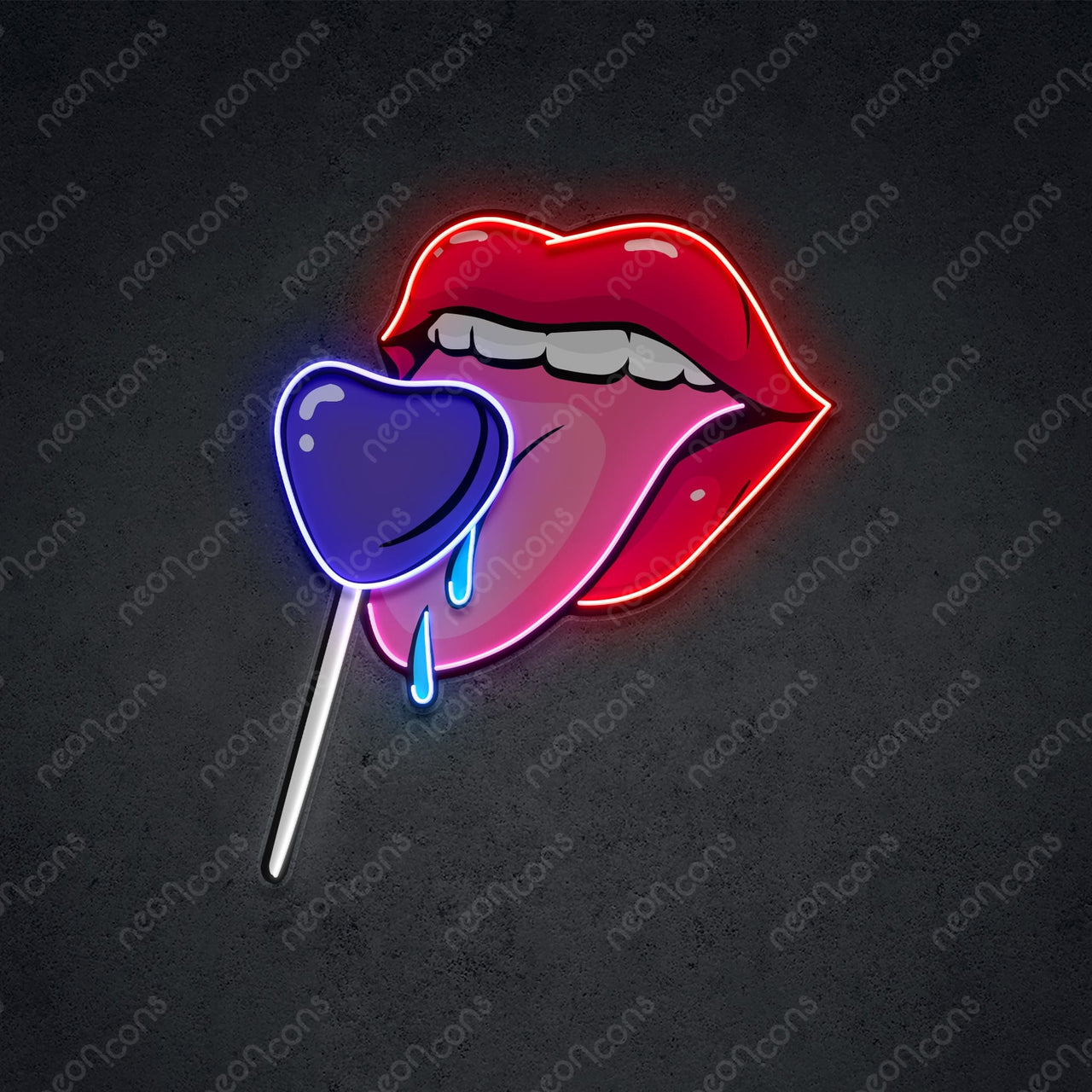 "Taste of Love" LED Neon x Print 45cm (1.5ft) / Blue / LED Neon x Print by Neon Icons