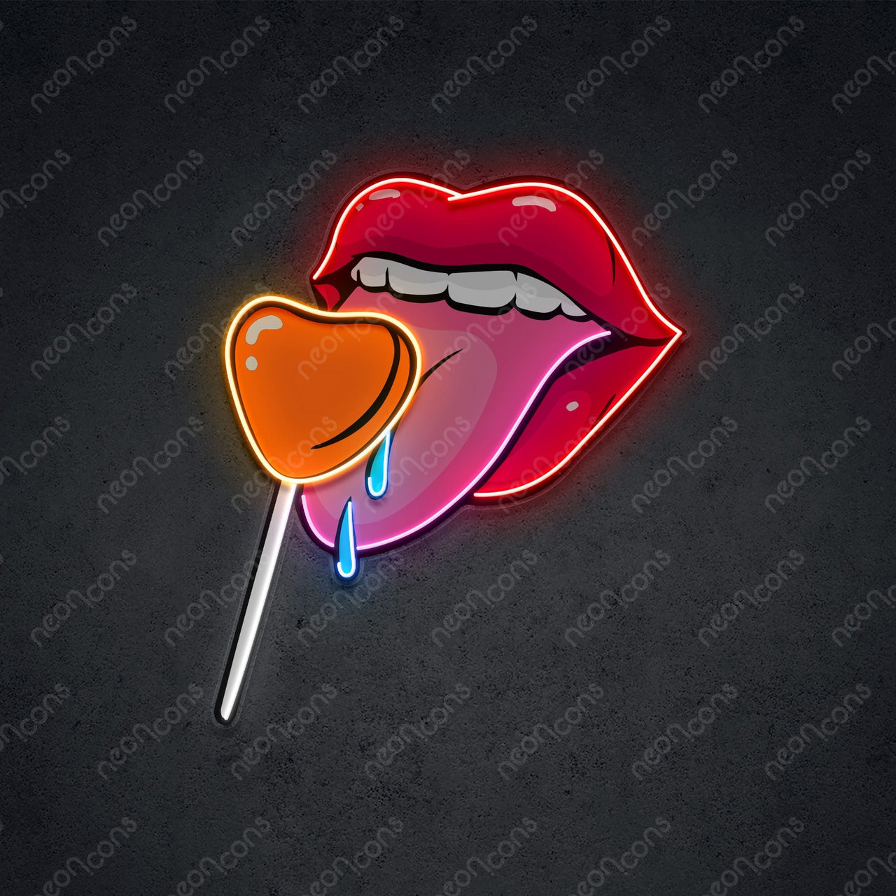 "Taste of Love" LED Neon x Print 45cm (1.5ft) / Orange / LED Neon x Print by Neon Icons