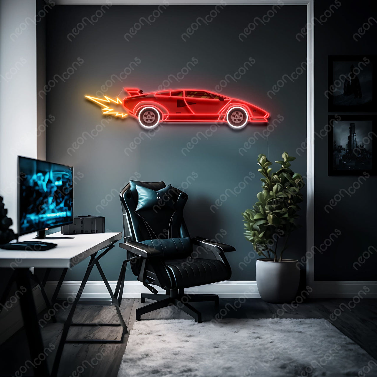 "The Bull" LED Neon x Print by Neon Icons