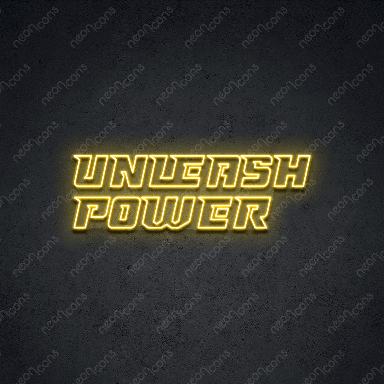 "Unleash Power" LED Neon 90cm (3ft) / Yellow / LED Neon by Neon Icons