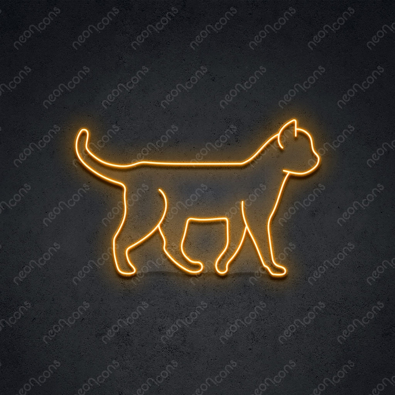 "Walking Cat" LED Neon 45cm (1.5ft) / Orange / LED Neon by Neon Icons