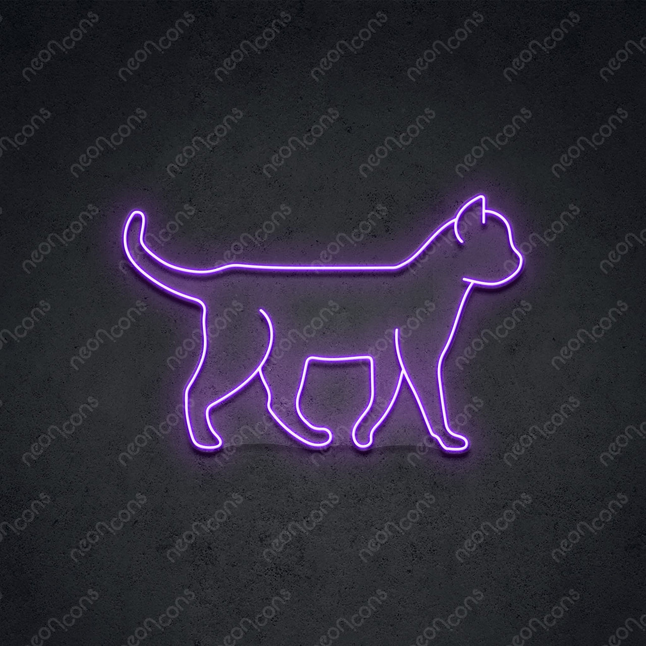 "Walking Cat" LED Neon 45cm (1.5ft) / Purple / LED Neon by Neon Icons