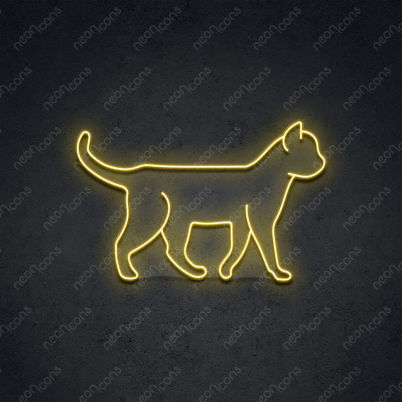 "Walking Cat" LED Neon 45cm (1.5ft) / Yellow / LED Neon by Neon Icons