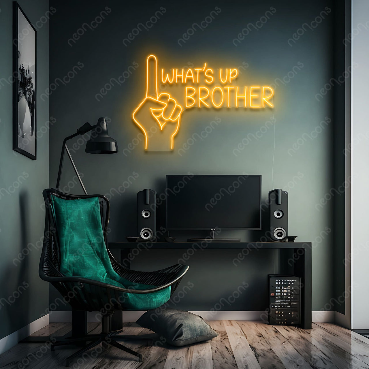 "What's Up Brother" LED Neon by Neon Icons