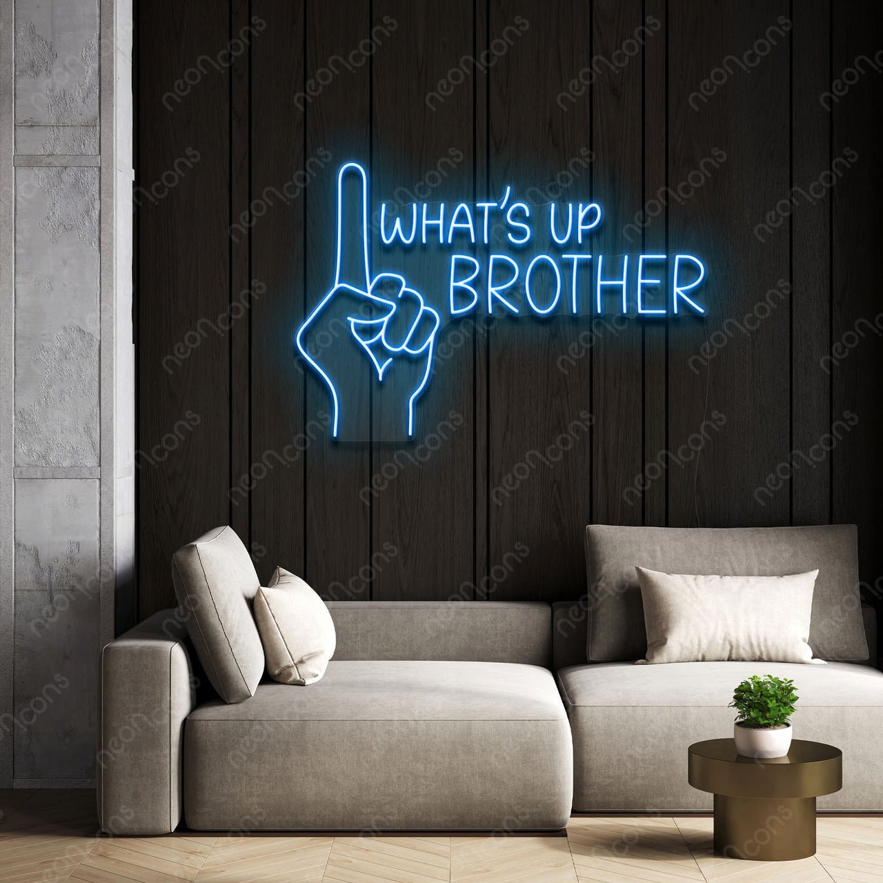 "What's Up Brother" LED Neon by Neon Icons