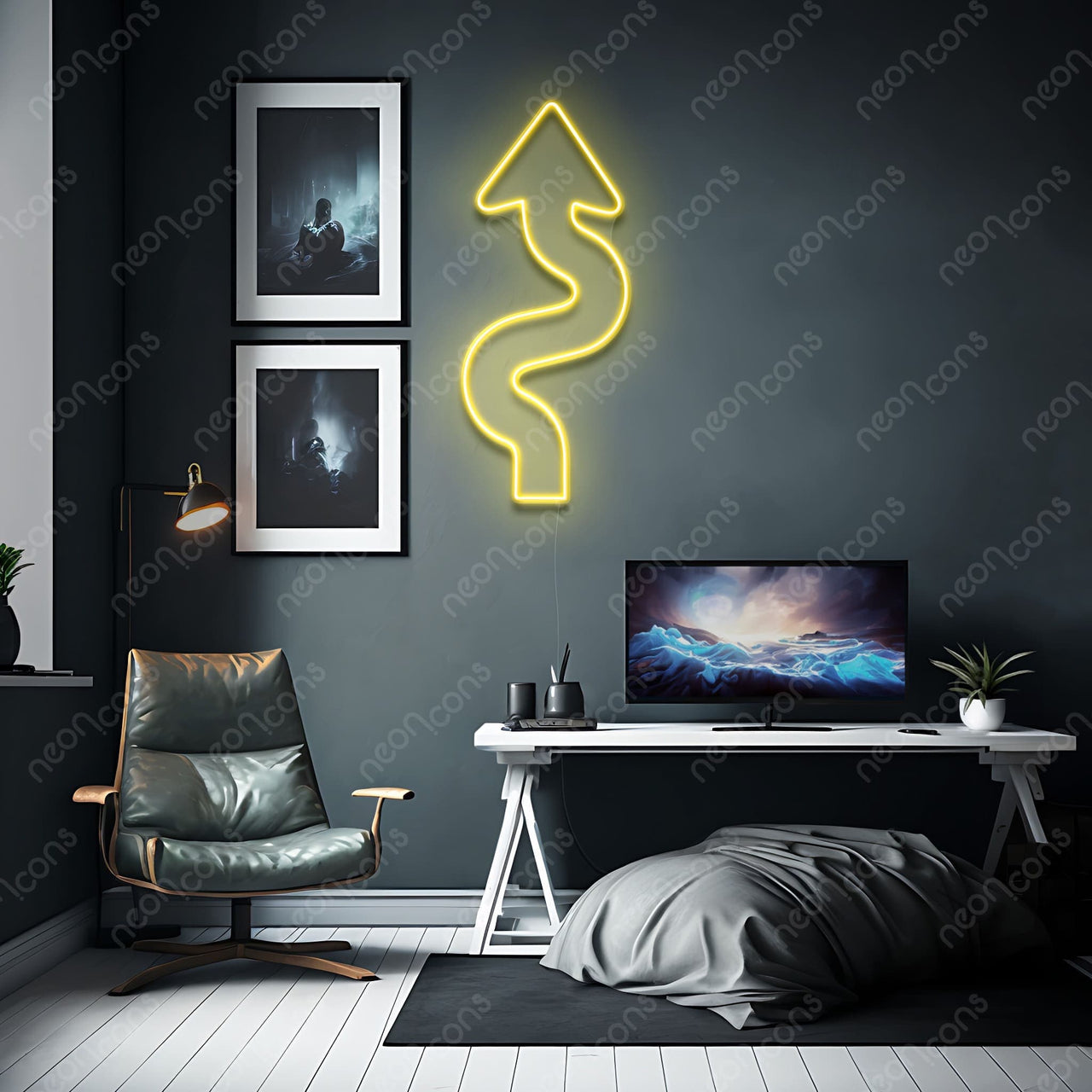 "Windy Road Ahead" LED Neon by Neon Icons