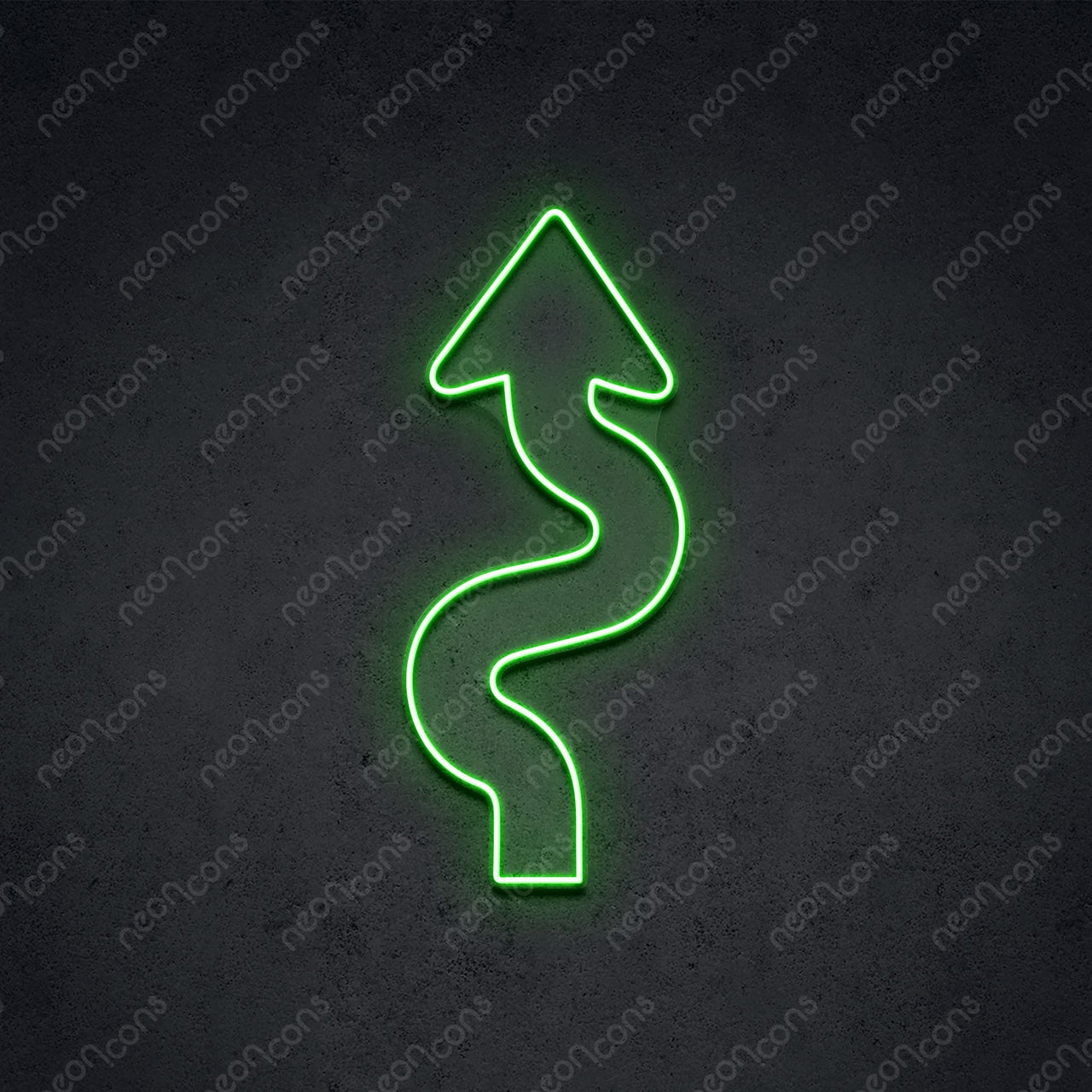 "Windy Road Ahead" LED Neon 60cm (2ft) / Green / LED Neon by Neon Icons