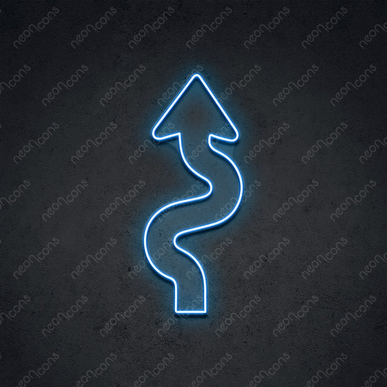 "Windy Road Ahead" LED Neon 60cm (2ft) / Ice Blue / LED Neon by Neon Icons